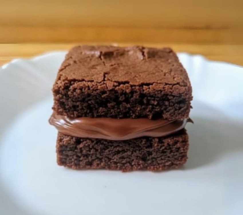 Brownie Recheado - nutella